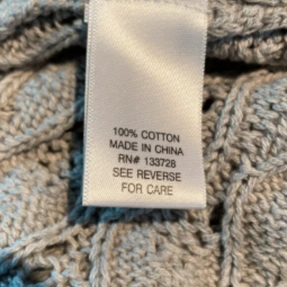 Women Medium Light Gray Croft & Barrow Crew Long Sleeve Sweater 100% Cotton - Picture 4 of 4